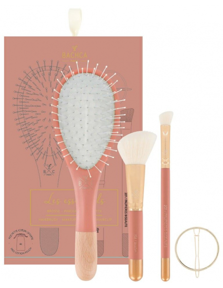 Kit esenciales Terracota Cepillo Nailon + Brochas+ Pasador Bachca