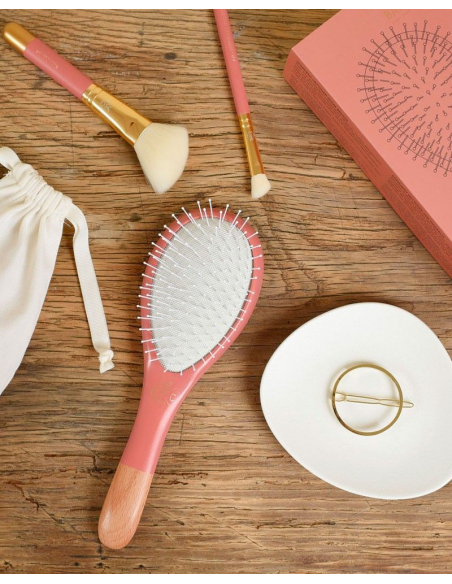 Kit esenciales Terracota Cepillo Nailon + Brochas+ Pasador Bachca