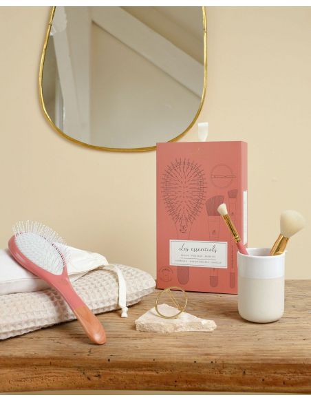 Kit esenciales Terracota Cepillo Nailon + Brochas+ Pasador Bachca