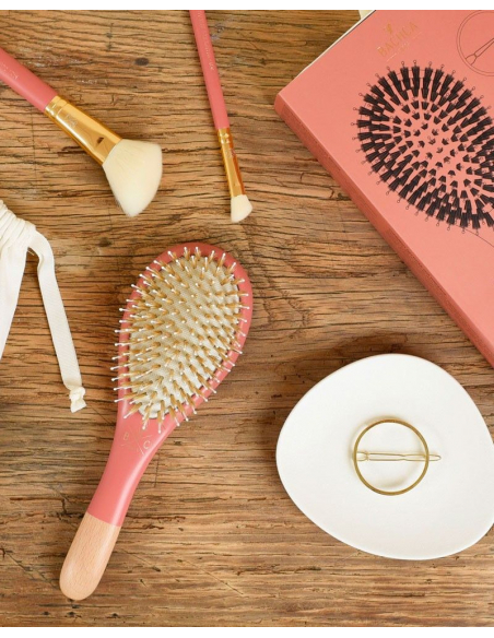 Kit esenciales Terracota Cepillo Nailon y jabalí + Brochas+ Pasador Bachca